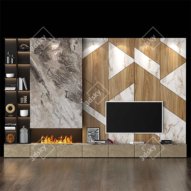 Sleek TV Stand - Modern Design 3D model image 1