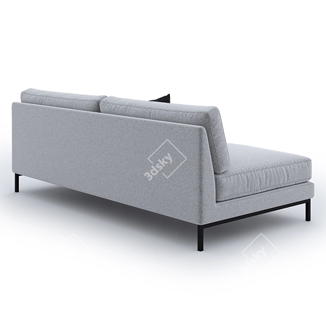 Sleek Elliot Modular Sectional 3D model image 2