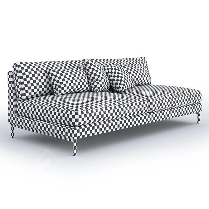 Sleek Elliot Modular Sectional 3D model image 5