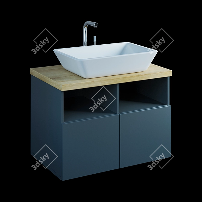 High-Tech Vanity Unit with Stylish Basin 3D model image 3