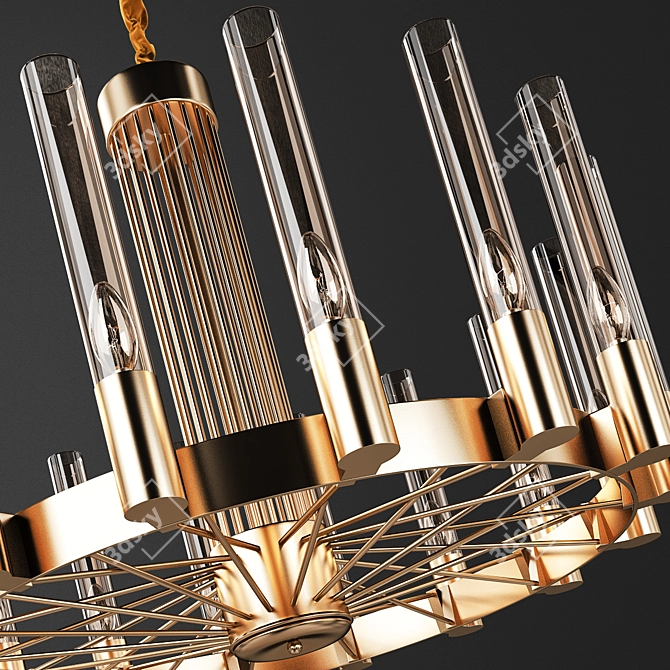 Elegant Art Chandelier: The Epitome of Luxury 3D model image 2