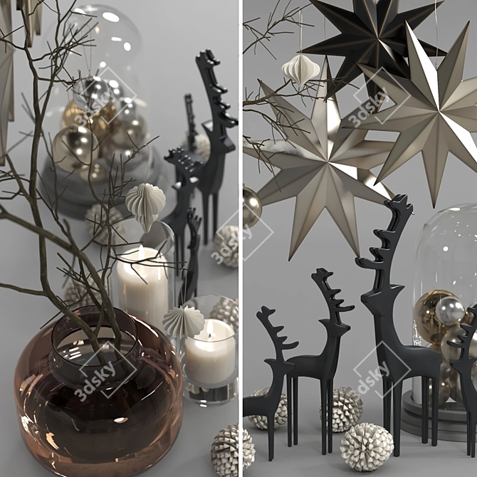 Festive Trim Set - Holiday Decor 3D model image 2