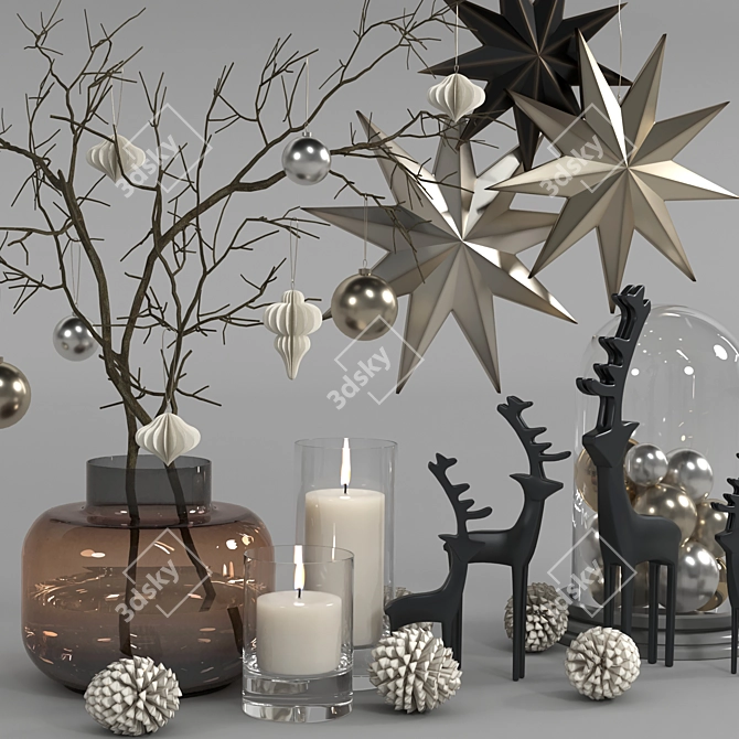 Festive Trim Set - Holiday Decor 3D model image 4