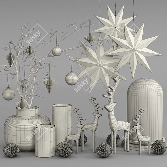 Festive Trim Set - Holiday Decor 3D model image 5