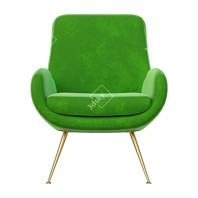 Versatile Moby Accent Chair: Customizable Color Options 3D model image 3