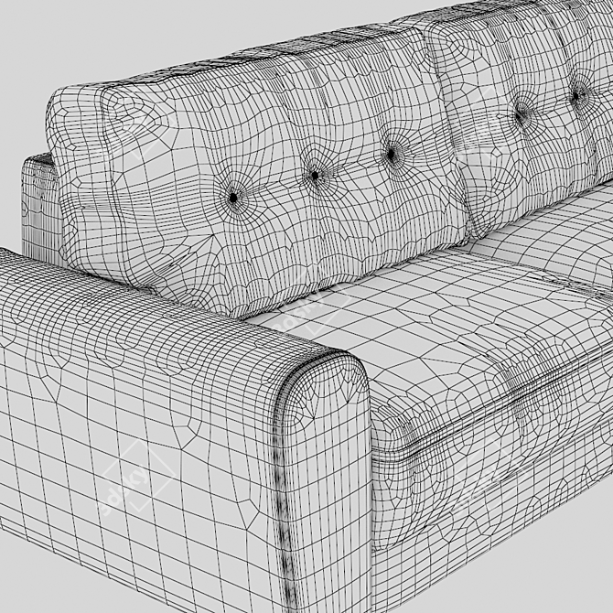 Luxury Velvet Discovery Sofa 3D model image 5