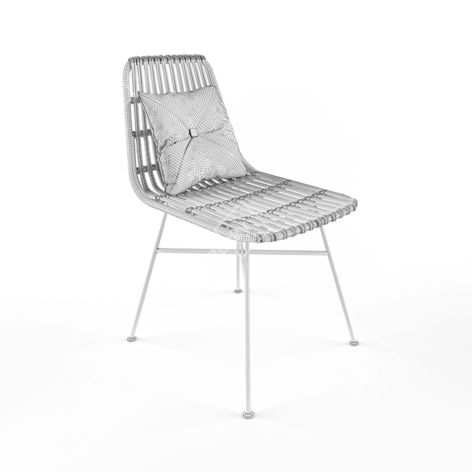 Modern Wicker Costa Chair Set 3D model image 4