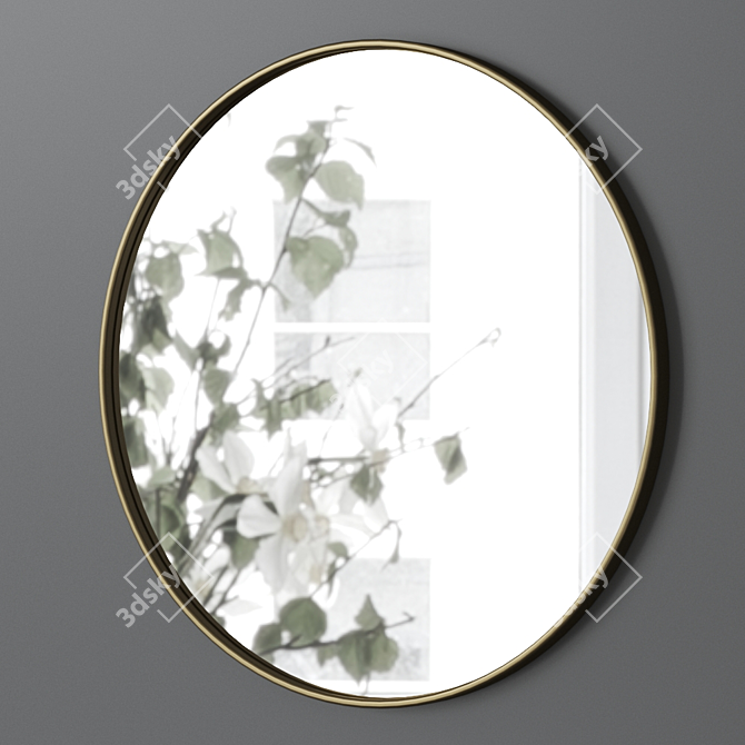 Modern Italian Birk Mirror by Meridiani 3D model image 3