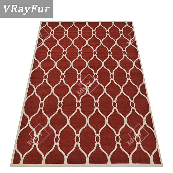 Title: Vintage Carpet Set - Classic Elegance 3D model image 2