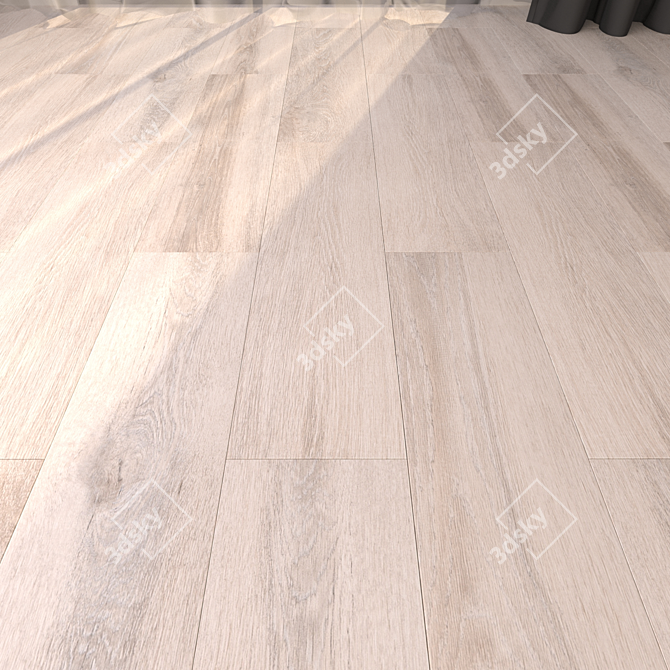 Sagano Ivory Parquet: Multi-Texture, 22x85cm 3D model image 1