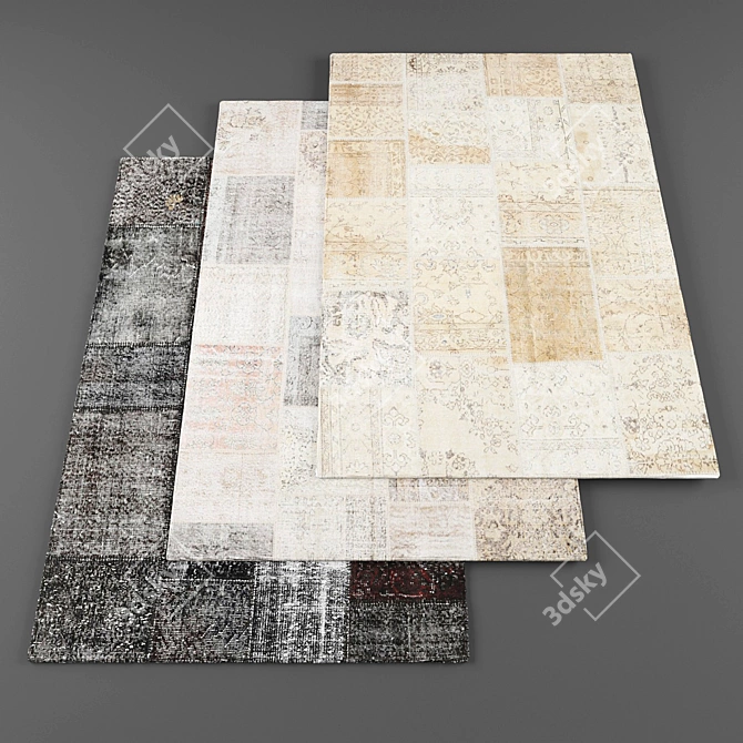 Assorted Set of 6 Rugs 3D model image 1