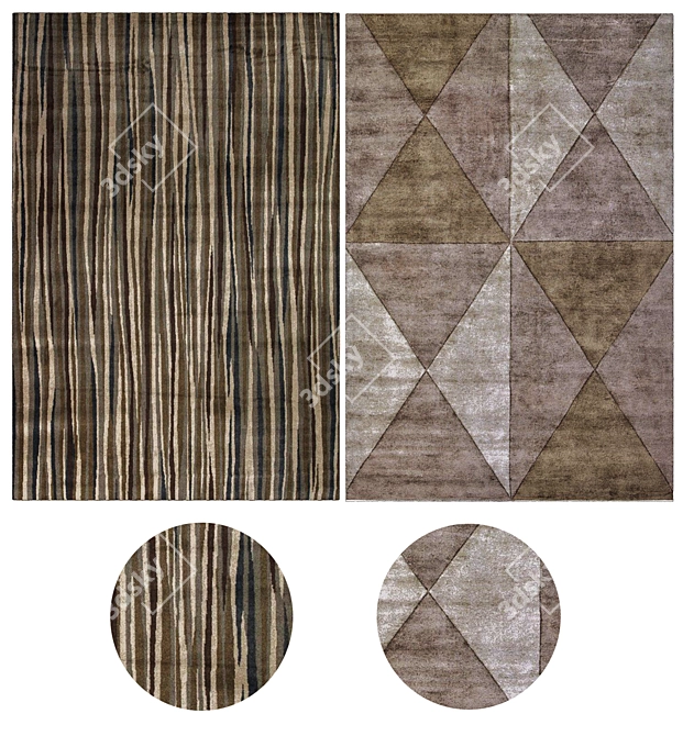 Stylish Interior Carpets 3D model image 1