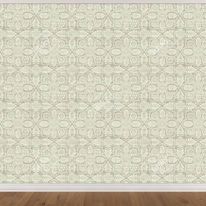 Seamless Wallpaper Set 1533 - 3 Colors 3D model image 4