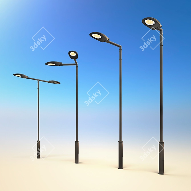 Alpina m Street Lamp - Elegant Outdoor Lighting 3D model image 2