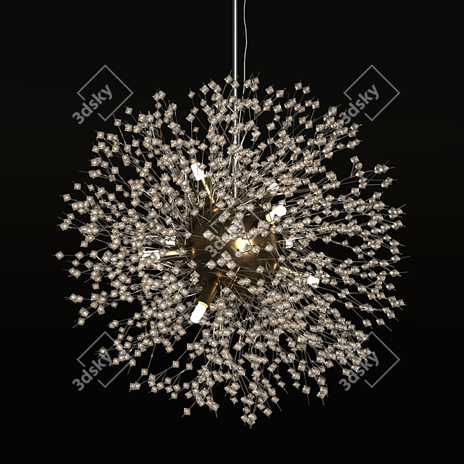 Elegant Crystal Chandelier 3D model image 1