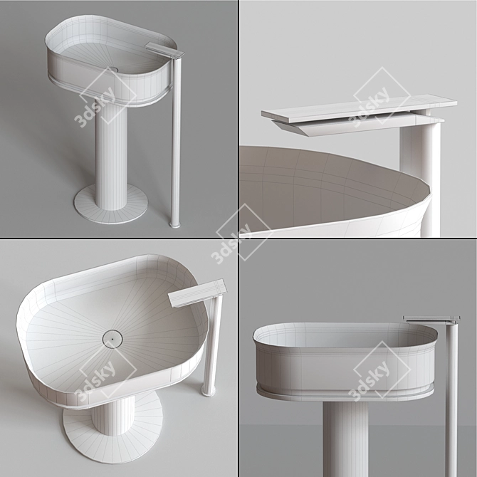 Agape Immersion Washbasin Set 3D model image 5