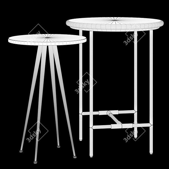 Elegant Botello Side Table - A Touch of Luxore 3D model image 2