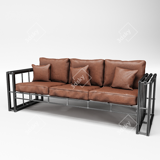 Santishop Loft Style Sofa 3D model image 6