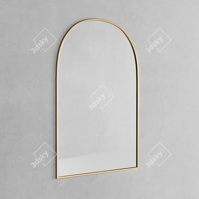 Elegant Archway Mirror 3D model image 1