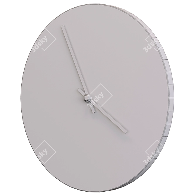 Stylish Upstairs Wall Clock 3D model image 4