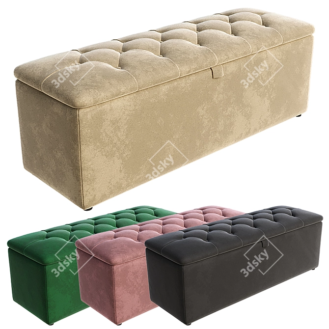 Versatile Orkney Ottoman: Customizable & Easy Assembly 3D model image 1