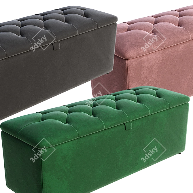 Versatile Orkney Ottoman: Customizable & Easy Assembly 3D model image 3