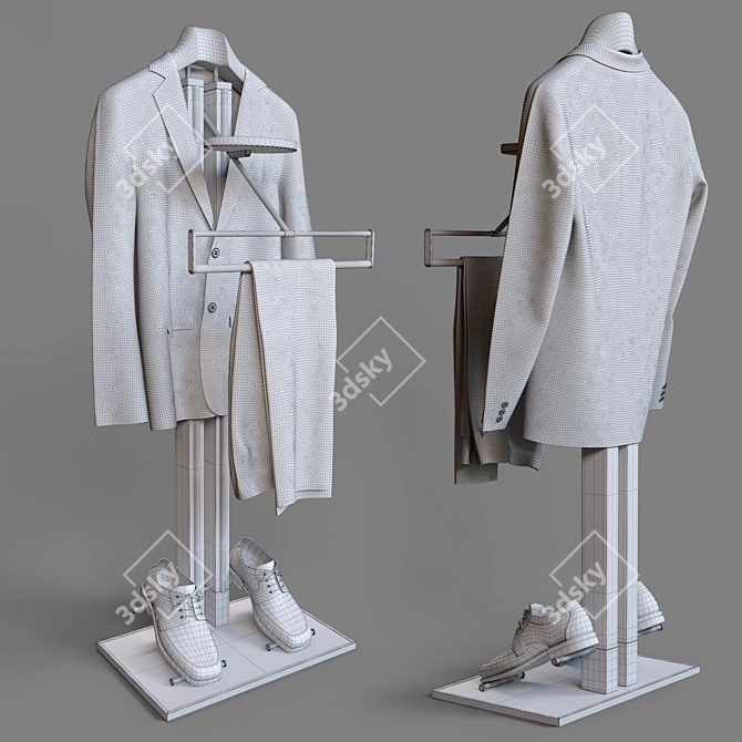 Elegant Floor Hanger Bork HQ802 3D model image 4