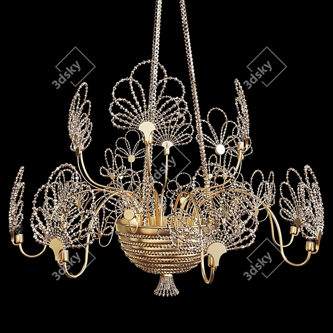 Ethereal Butterfly Chandelier 3D model image 1