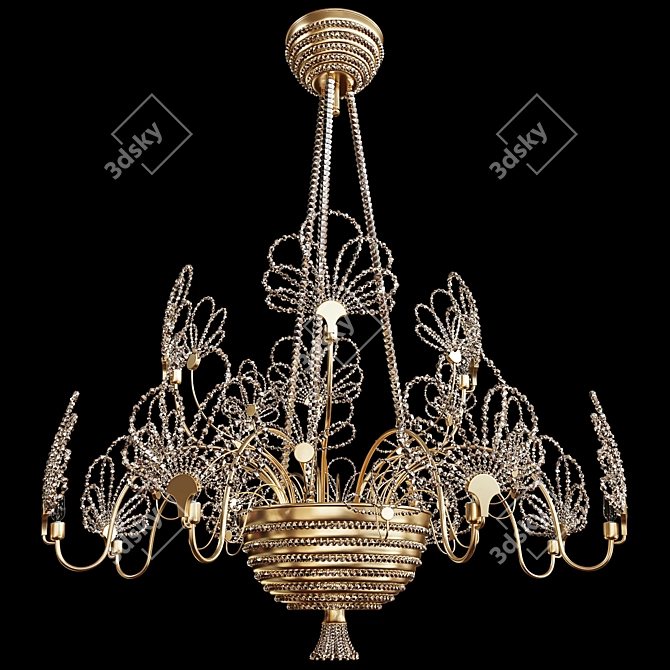 Ethereal Butterfly Chandelier 3D model image 2