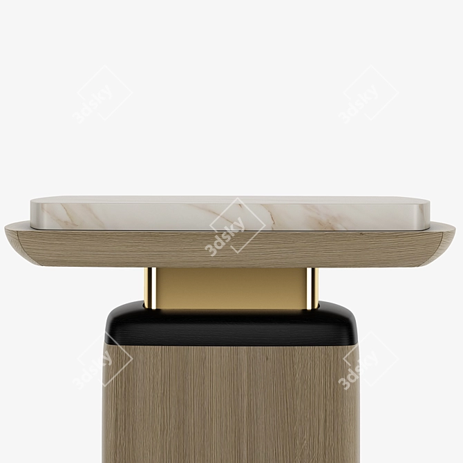 Sleek Nagano Side Table 3D model image 2