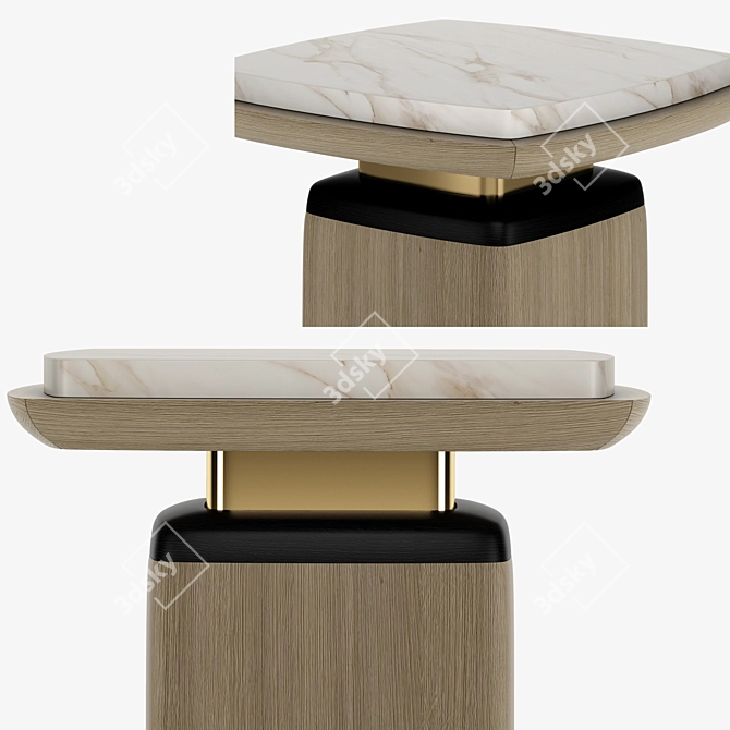 Sleek Nagano Side Table 3D model image 3