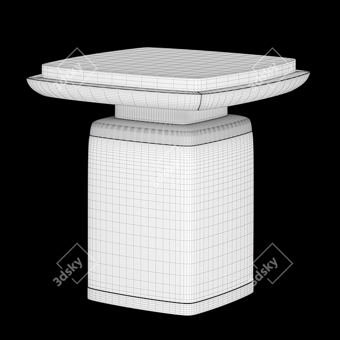 Sleek Nagano Side Table 3D model image 4