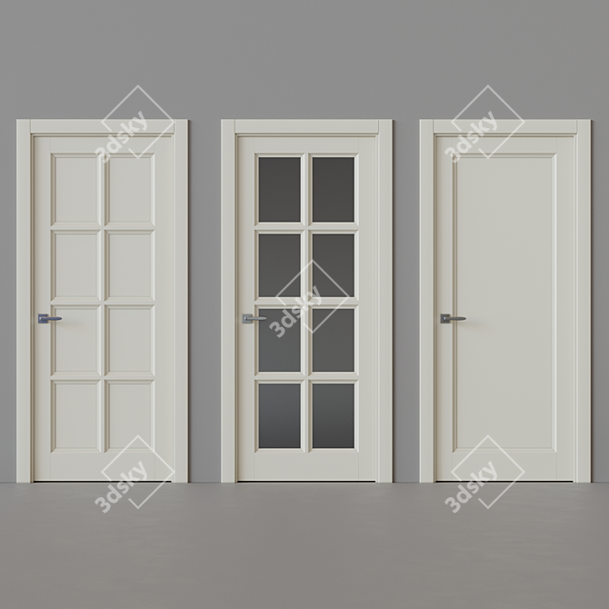 Sophisticated Chalet Interior Door 3D model image 2