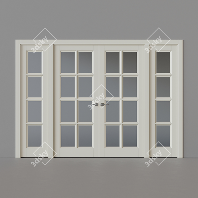 Sophisticated Chalet Interior Door 3D model image 3