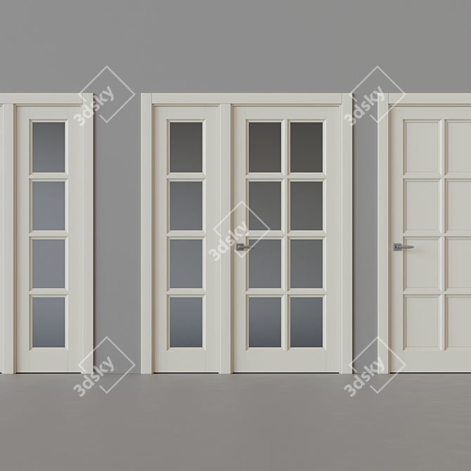 Sophisticated Chalet Interior Door 3D model image 4