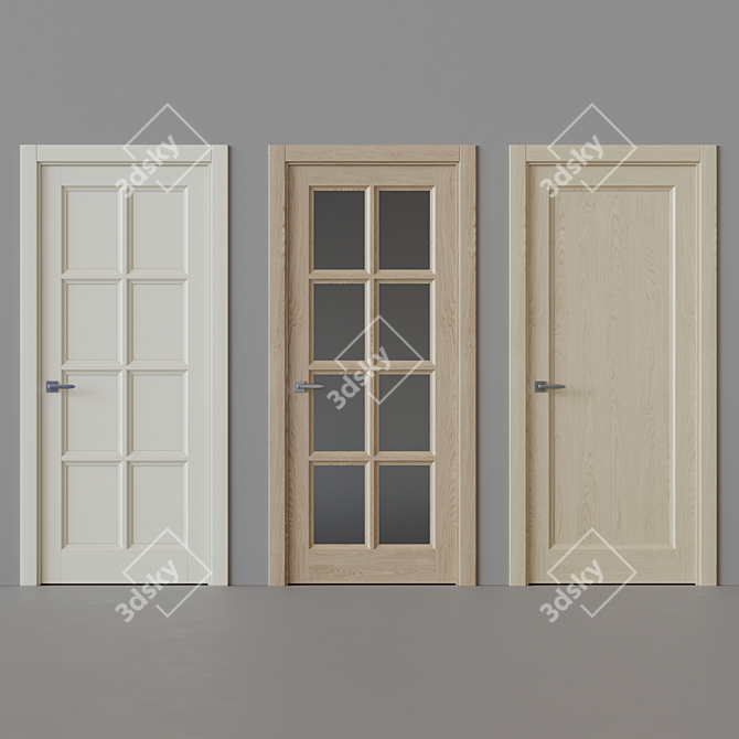 Sophisticated Chalet Interior Door 3D model image 5