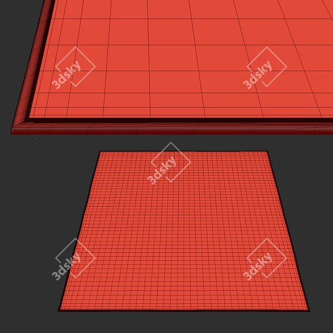 Morty Blue: Indoor Outdoor Rug 3D model image 2