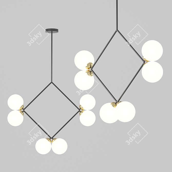 Modern Loft Coach Pendant Light 3D model image 4