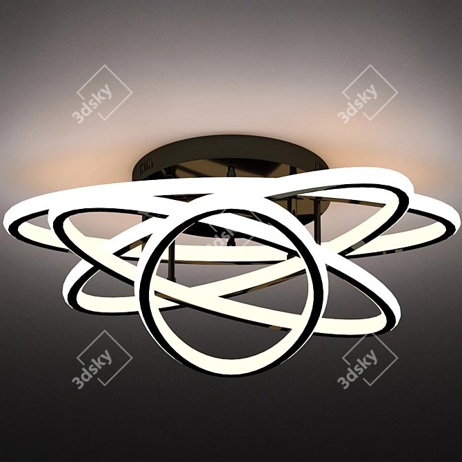 Baltic Style LED Chandelier 3D model image 2