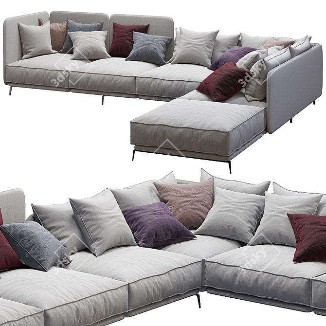 Modern Comfort: Sofa K2 by Arflex 3D model image 1