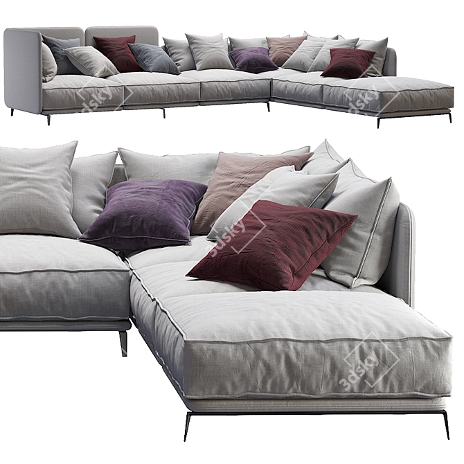 Modern Comfort: Sofa K2 by Arflex 3D model image 3