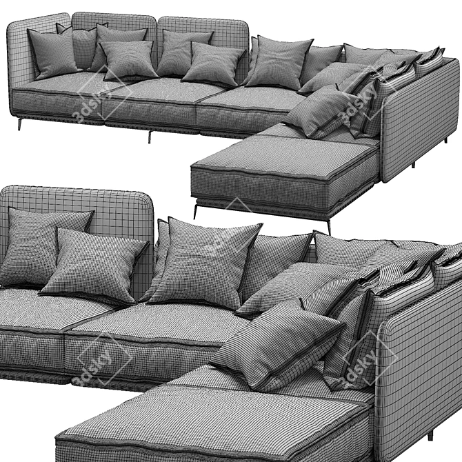 Modern Comfort: Sofa K2 by Arflex 3D model image 5