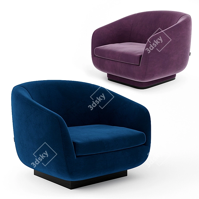 Sleek and Stylish Okha Gloob Armchair 3D model image 1