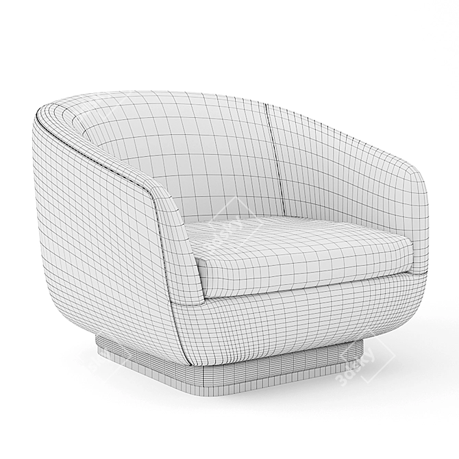 Sleek and Stylish Okha Gloob Armchair 3D model image 3