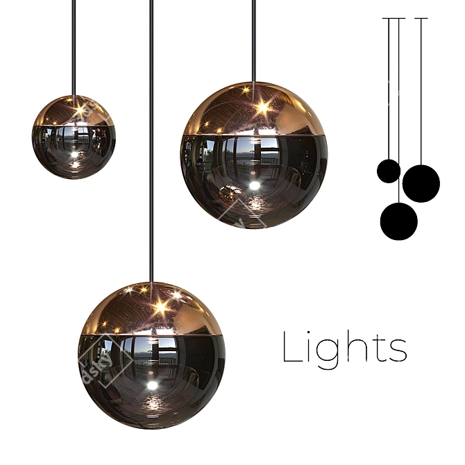 Elegant Pendant Lighting 3D model image 2