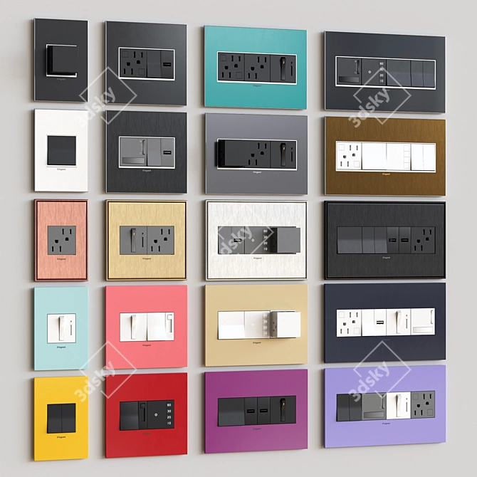 Legrand adorne: Versatile Modular Switch 3D model image 1