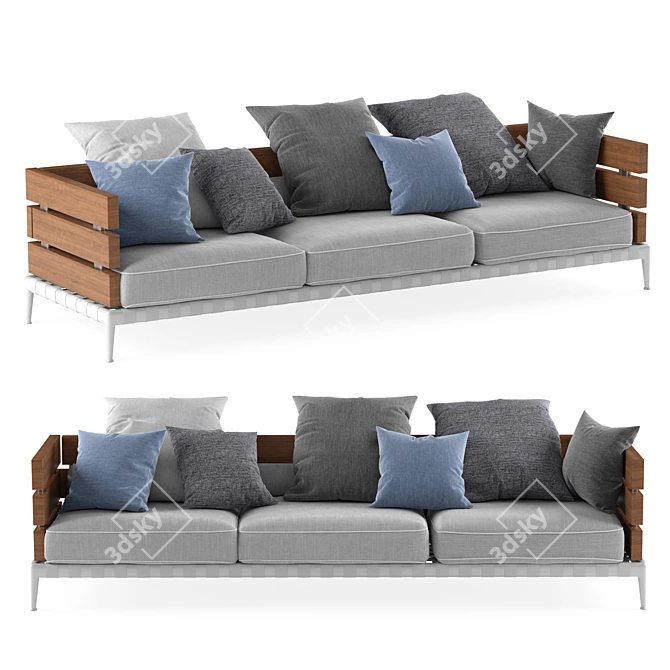 Elegant Flexform Ansel Sofa 3D model image 1