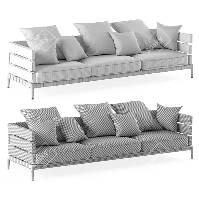 Elegant Flexform Ansel Sofa 3D model image 3