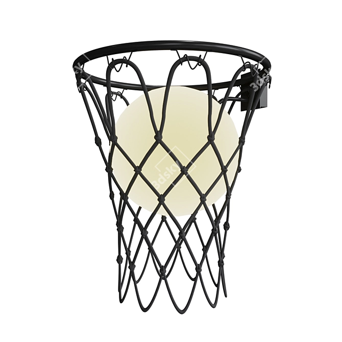 Mantra Basketball Wall Light | Modern Metal Design 3D model image 1