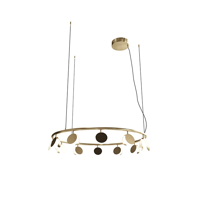 Mantra SHELL Pendant Chandelier: Elegant Golden Shell Design 3D model image 1